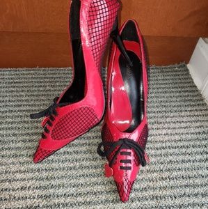Red Pointy Toe Pumps